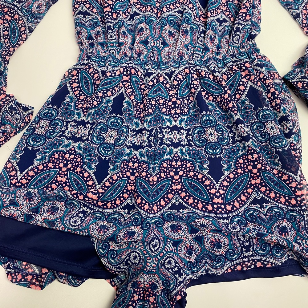 Express Multicolor Patterned Romper Size Xs - image 2